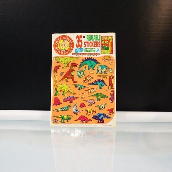 Dinosaur Park Okee Dokee Stickers Party Favors Activity Board Reusable - Picture 1 of 4